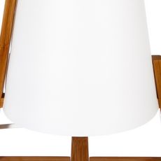 ATMOSPHERA Lampe à poser en bambou Life - H. 31,5 cm - Blanc