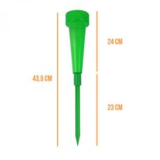 Pluviomètre en plastique 43.5 cm avec piquet de fixation - Graduation 39 mm - Vert