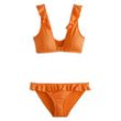 IN EXTENSO Bikini avec volants orange femme. Coloris disponibles : Orange