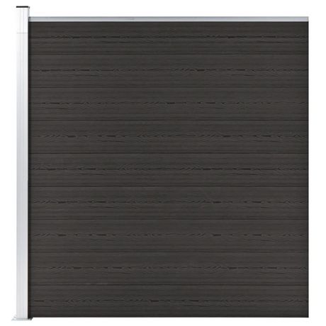 VIDAXL Panneau de cloture WPC 180x105 cm Noir pas cher 