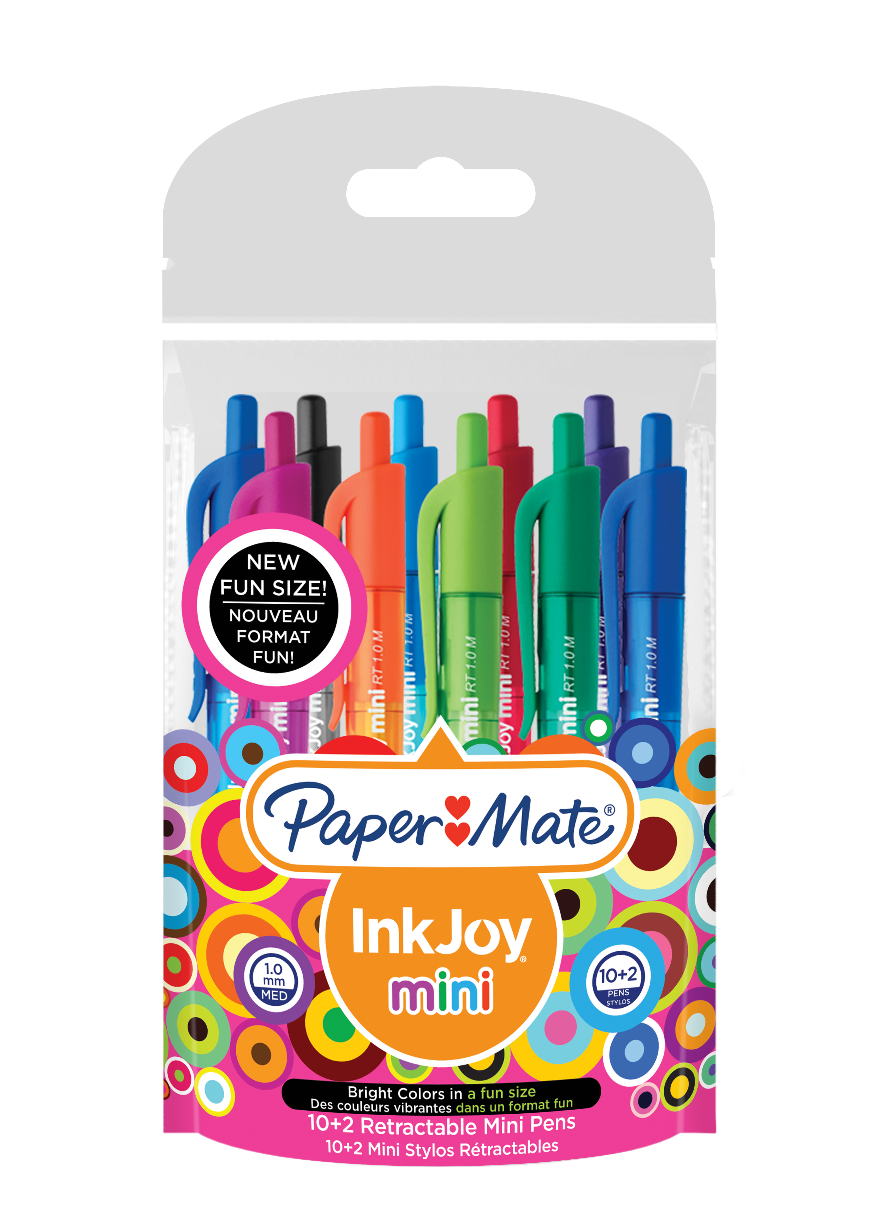 Stylo bille Inkjoy Mini rétractable 10 pcs Paper Mate chez Rougier & Plé