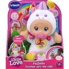 VTECH Little Love - P'tits bébés déguisés Paillette licorne arc-en-ciel