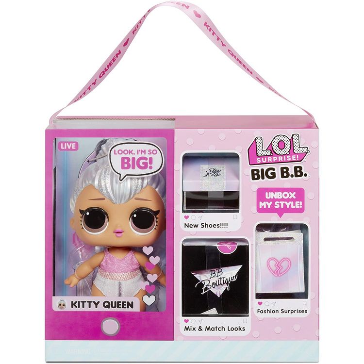 MGA Grande Poupee LOL Surprise Big B.B Kitty Queen 28cm pas cher Auchan