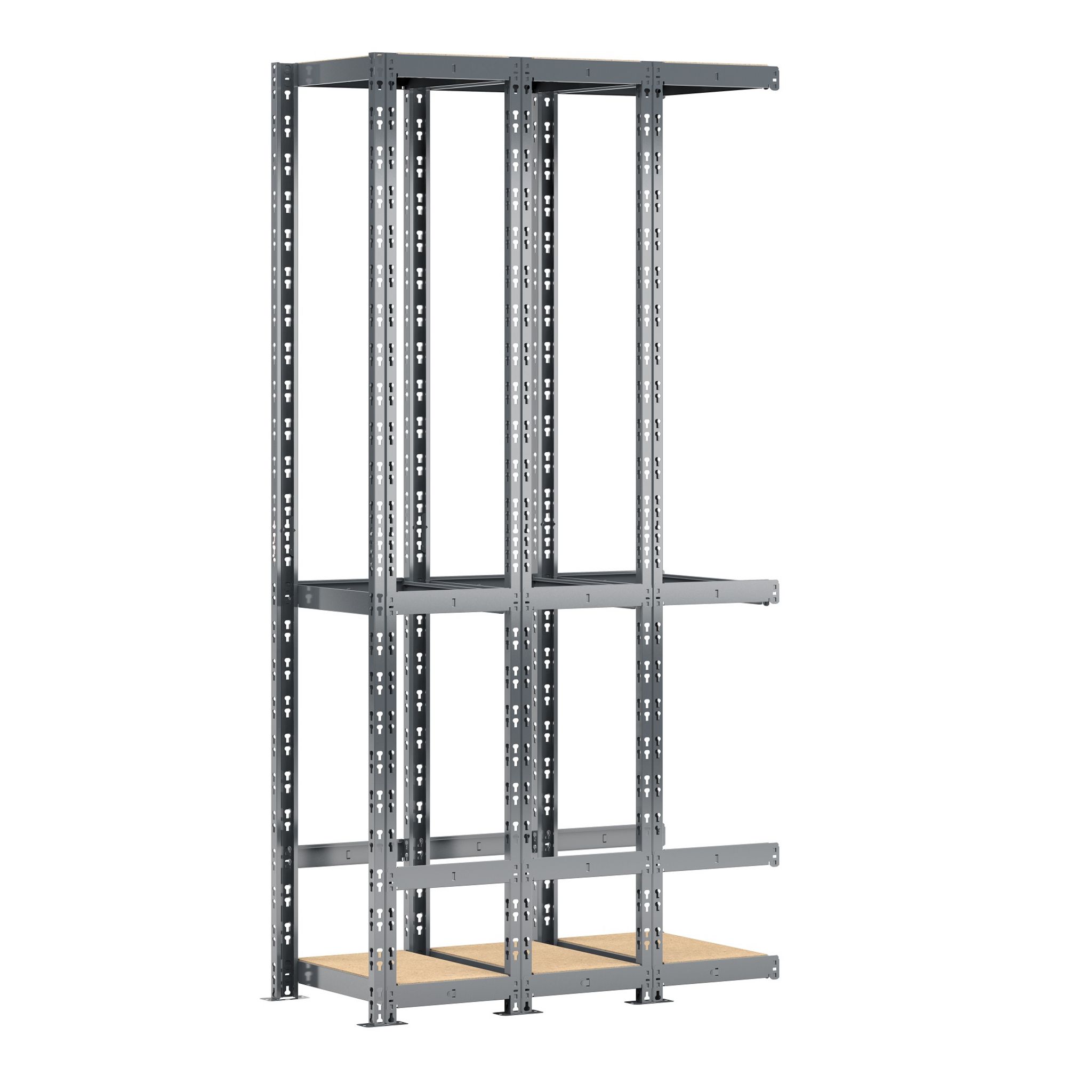 Etagère résine KIS, 5 tablettes, noir l90xH187xP60 cm