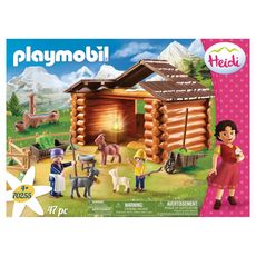 PLAYMOBIL 70255 - Heidi - Peter avec étable de chèvres