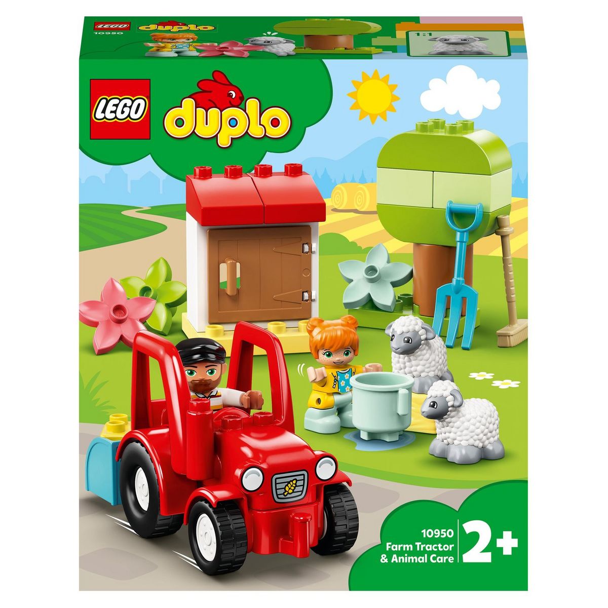 Lego 10952 duplo town la grange le tracteur et les animaux de la ferme jouet  avec figurines pour enfant de 2 ans et + - La Poste