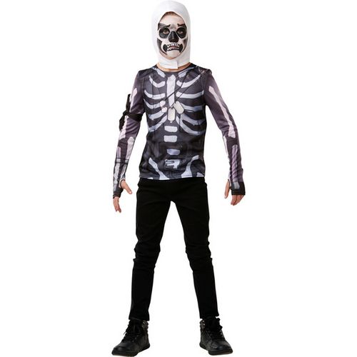 Déguisement Top + cagoule ado Taille 12/13 ans Fortnite Skull Trooper
