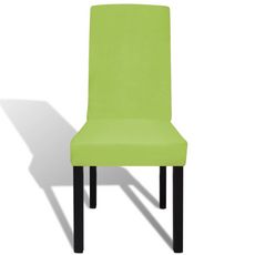 Housse de chaise droite extensible 4 pcs vert