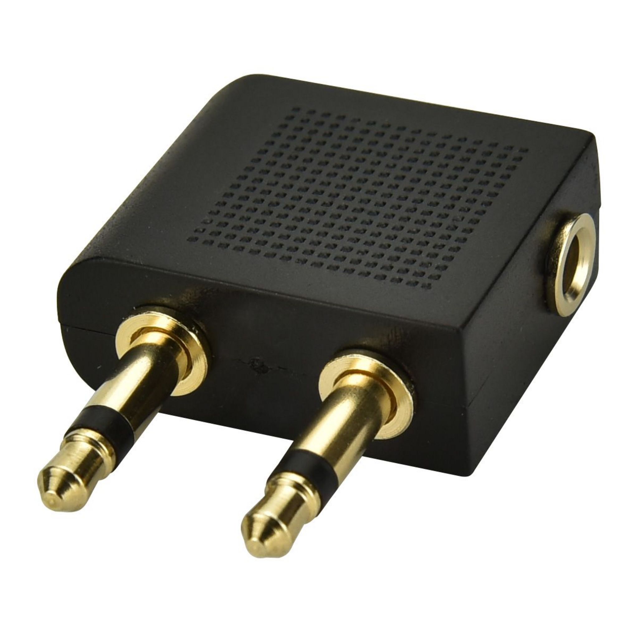 Jack 3.5mm Femelle vers RCA male Double Adaptateur doubleur Audio Noir  connecteur 