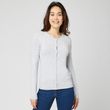 IN EXTENSO Gilet gris chiné col rond femme