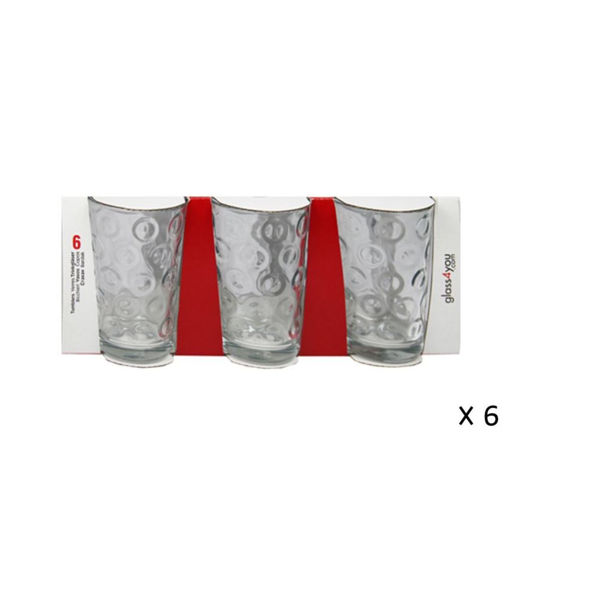 Verres à eau, lot de 6