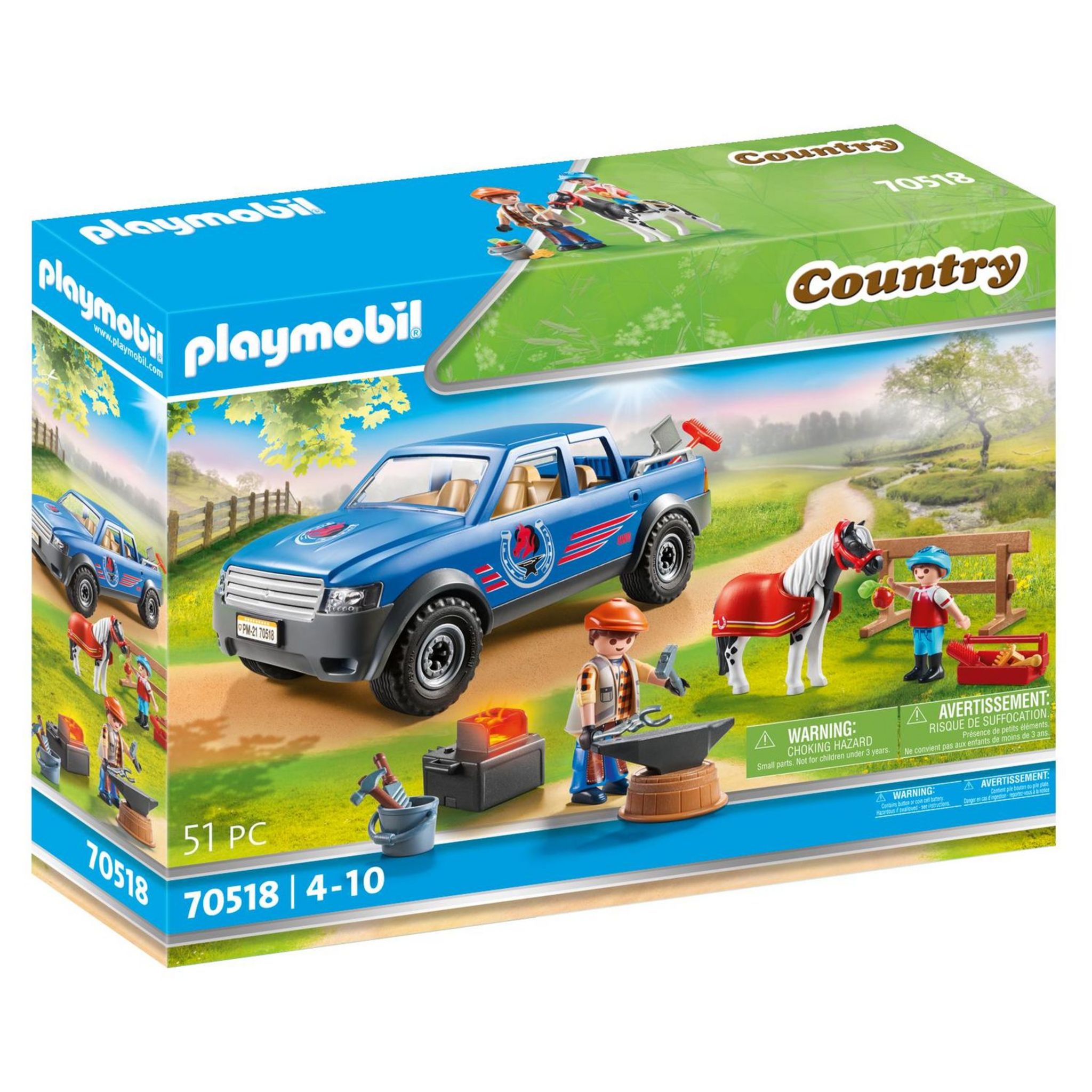 Playmobil Country maison mobile et poney 70510