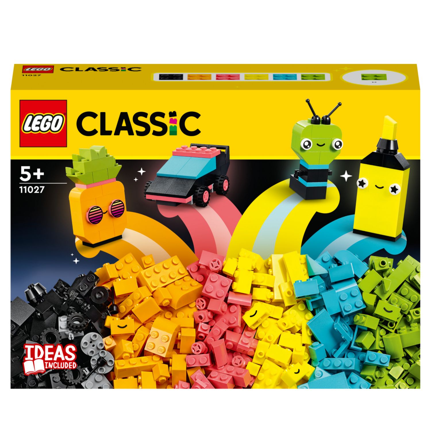 LEGO 11028 Classic L'Amusement Créatif Pastel, Jouets Briques pour Filles  et Garçons Dès 5 Ans : Crème Glacée, Dinosaure, Chat et Plus, Cadeau