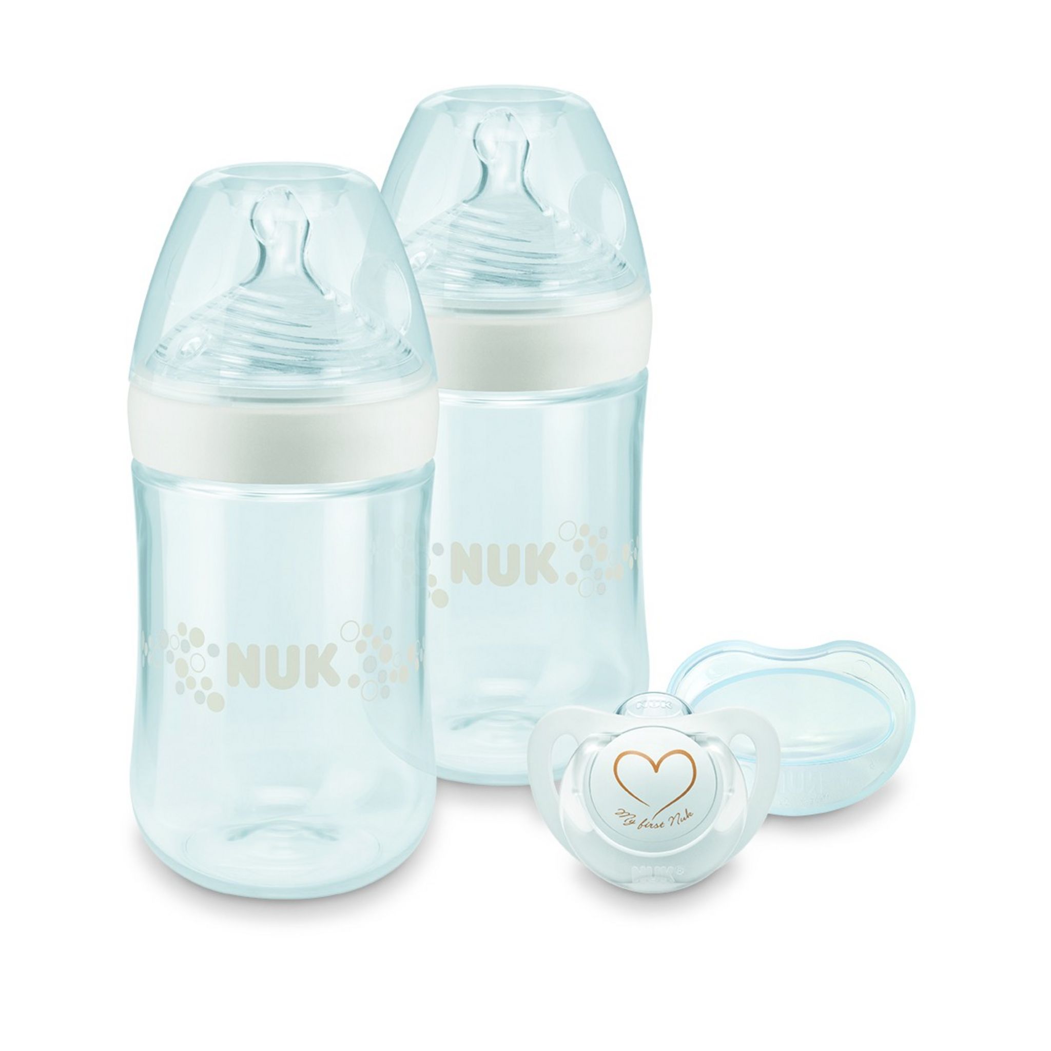 Coffret biberons Naissance NUK - 2 biberons, 2 sucettes Genius et