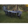 ARETA Table de jardin extensible 180/250x90x72cm résine gris anthracite LIPARI 2