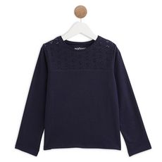 IN EXTENSO T-shirt manches longues fille (Bleu marine )