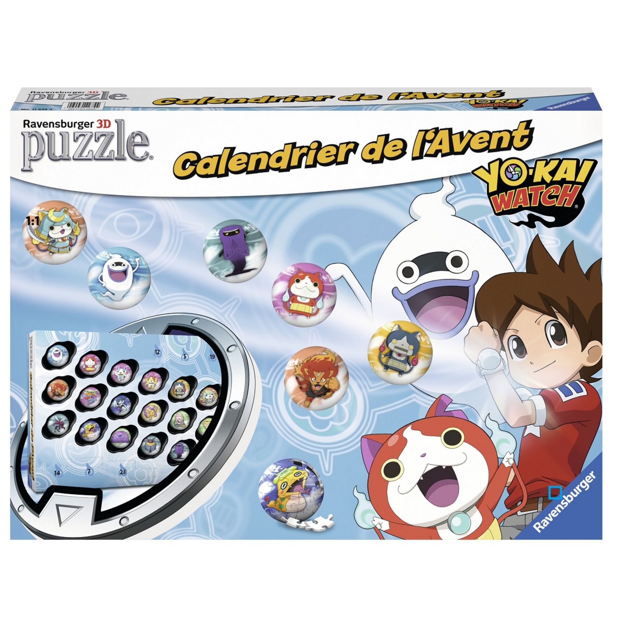 RAVENSBURGER Calendrier de l'avent puzzle 3D Yo-Kai Watch pas cher 