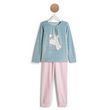 IN EXTENSO Pyjama velours chat fille. Coloris disponibles : Vert