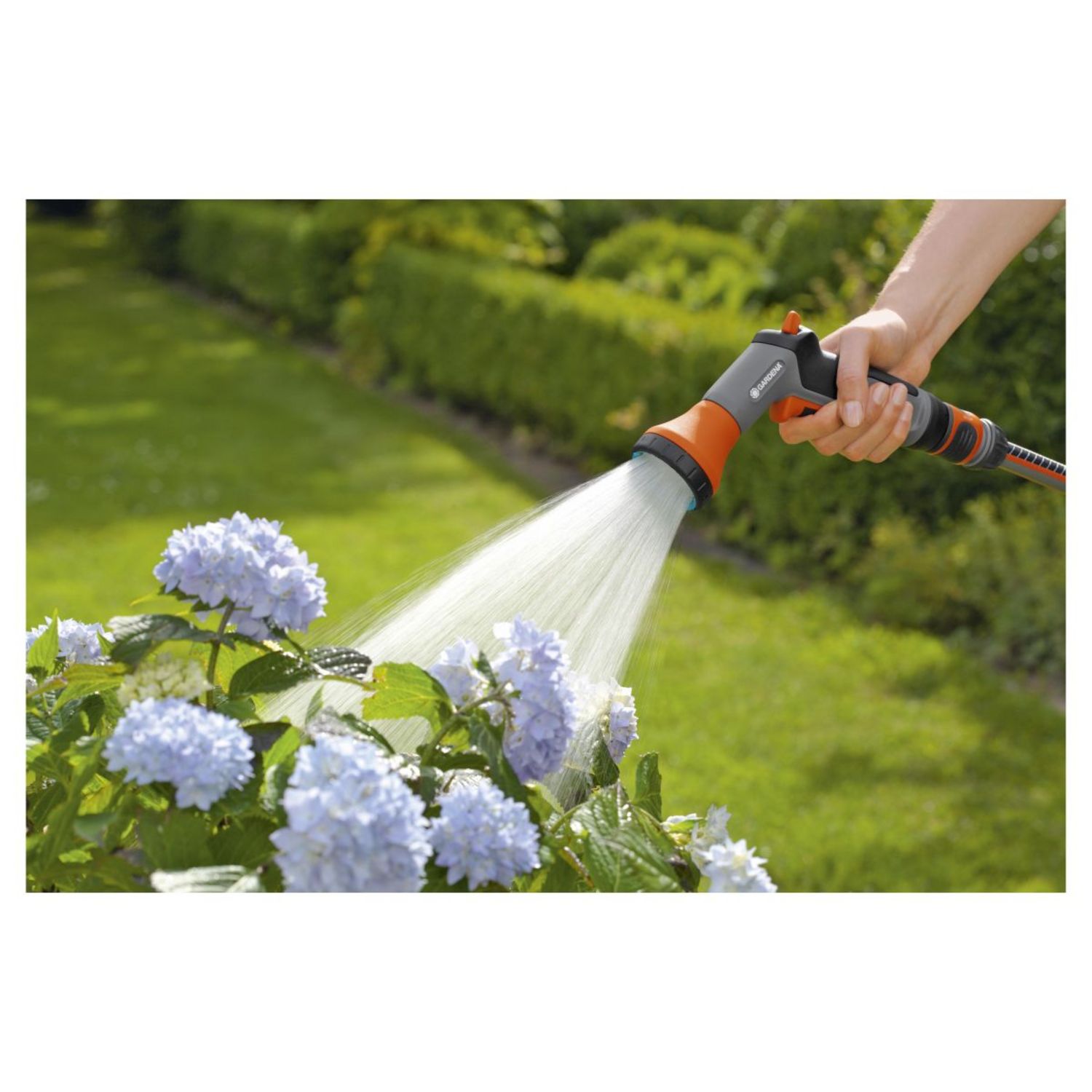 Pistolet d'arrosage pour jardin - Suan - 9 jets - Avec réservoir savon -  Contenance 100 ml