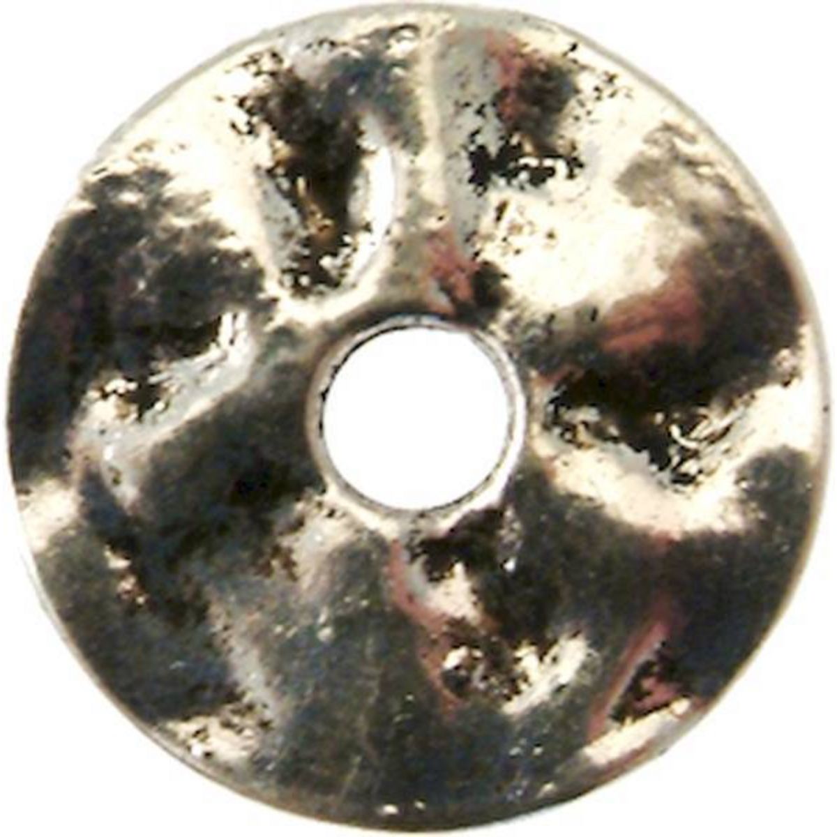MegaCrea Anneau donut métal 23 mm Argenté (10 pièces)