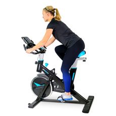 Vélo Spinning SPRINTER - Exercice bike avec roue d'inertie 13Kg  et résistance manuelle magnétique - Cardio et Fitness training