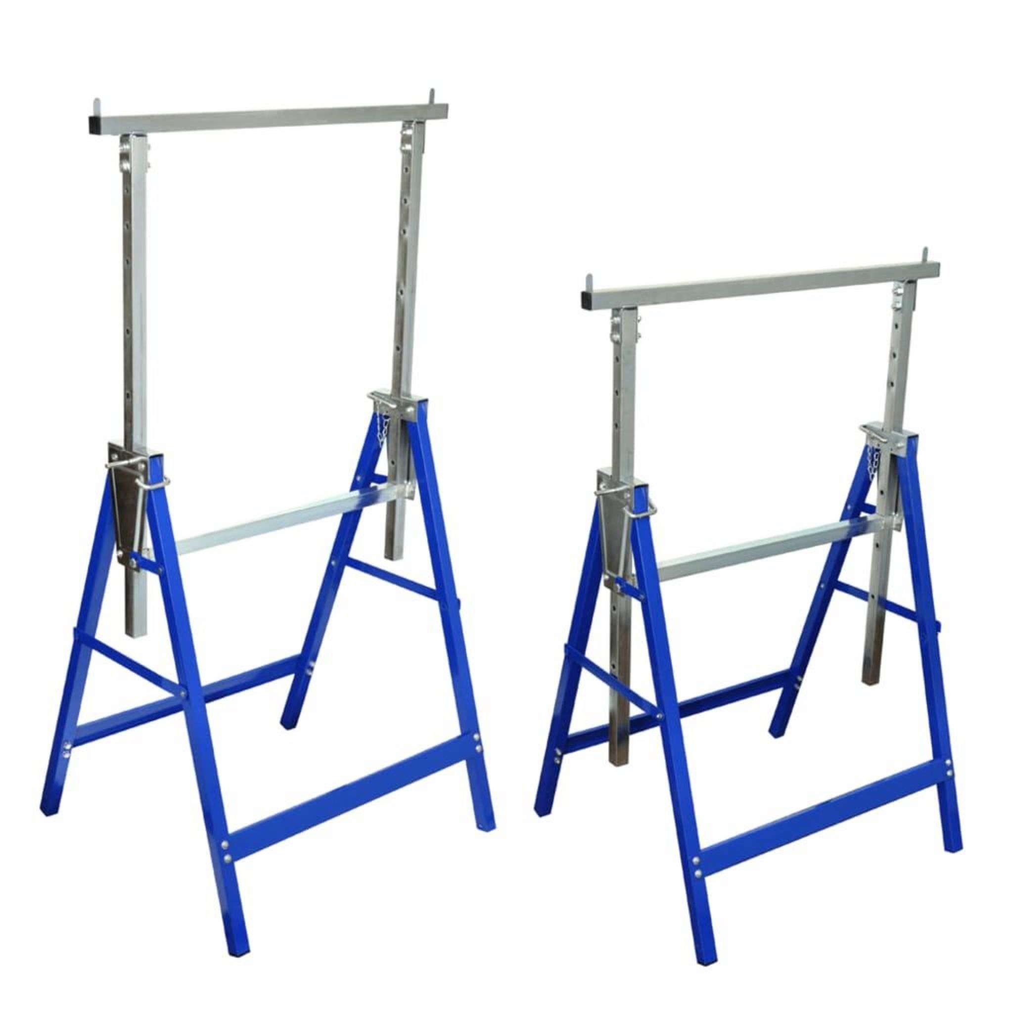 Lot de 2 tréteaux pliables en acier 150 kg