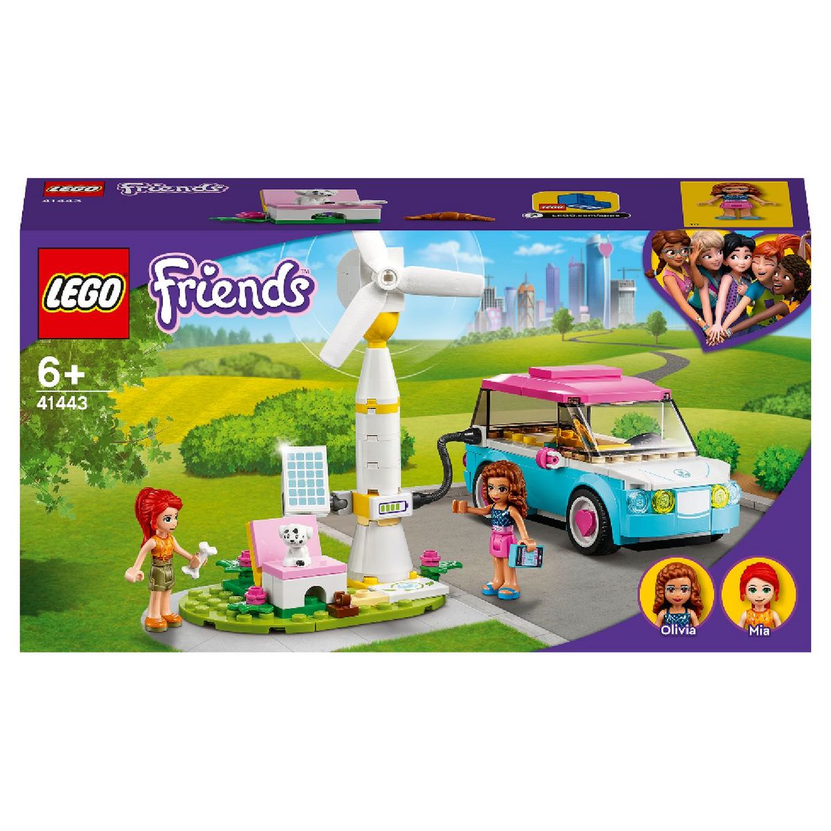 LEGO Friends 41443 La Voiture Electrique d&rsquo;Olivia, Jeu pour Enfant de 6 ans et plus
