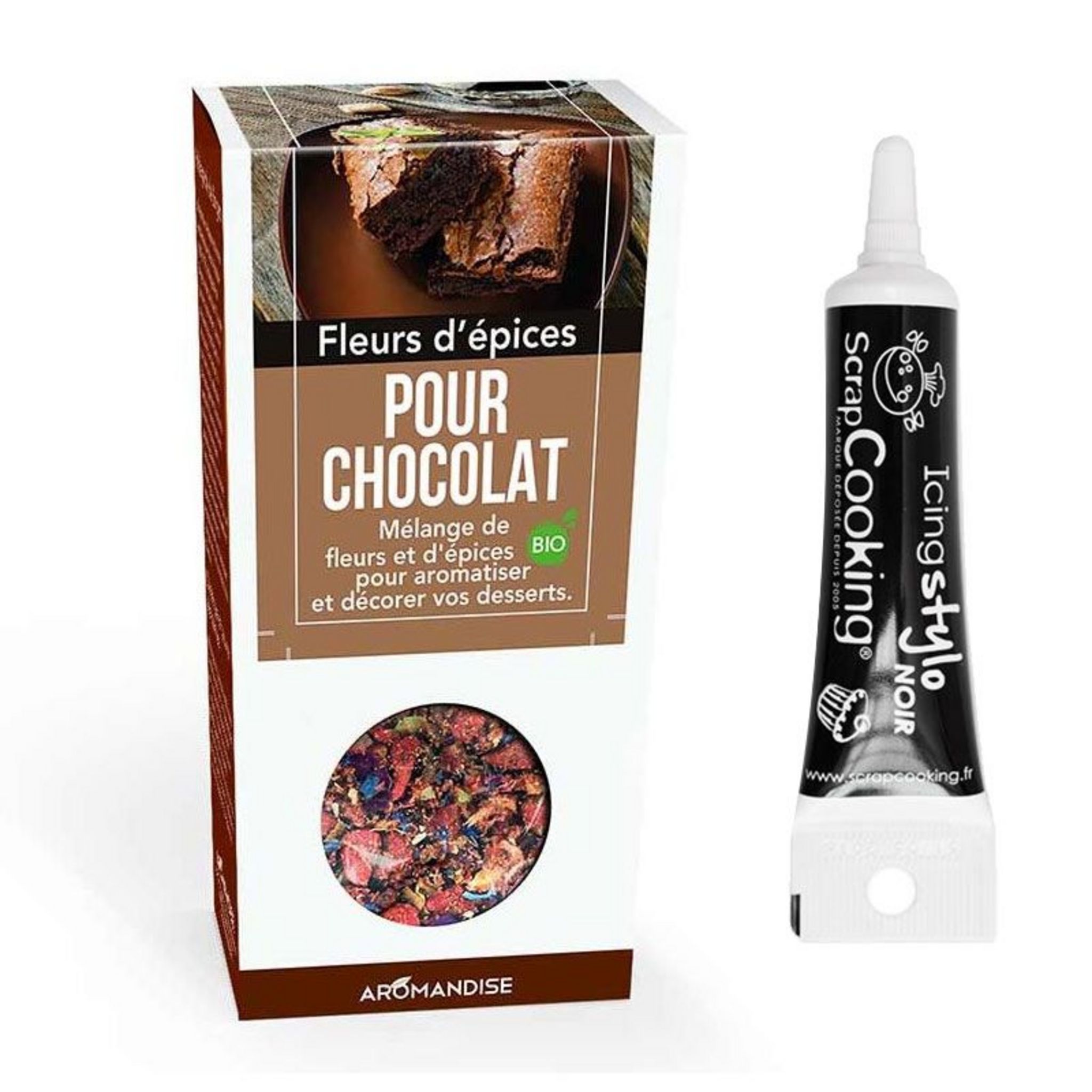 SCRAPCOOKING Mélange pour Pain d'épice + Stylo de glaçage noir pas cher 