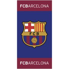 FC Barcelona Drap de plage en coton équipe de football FC BARCELONA LOGO