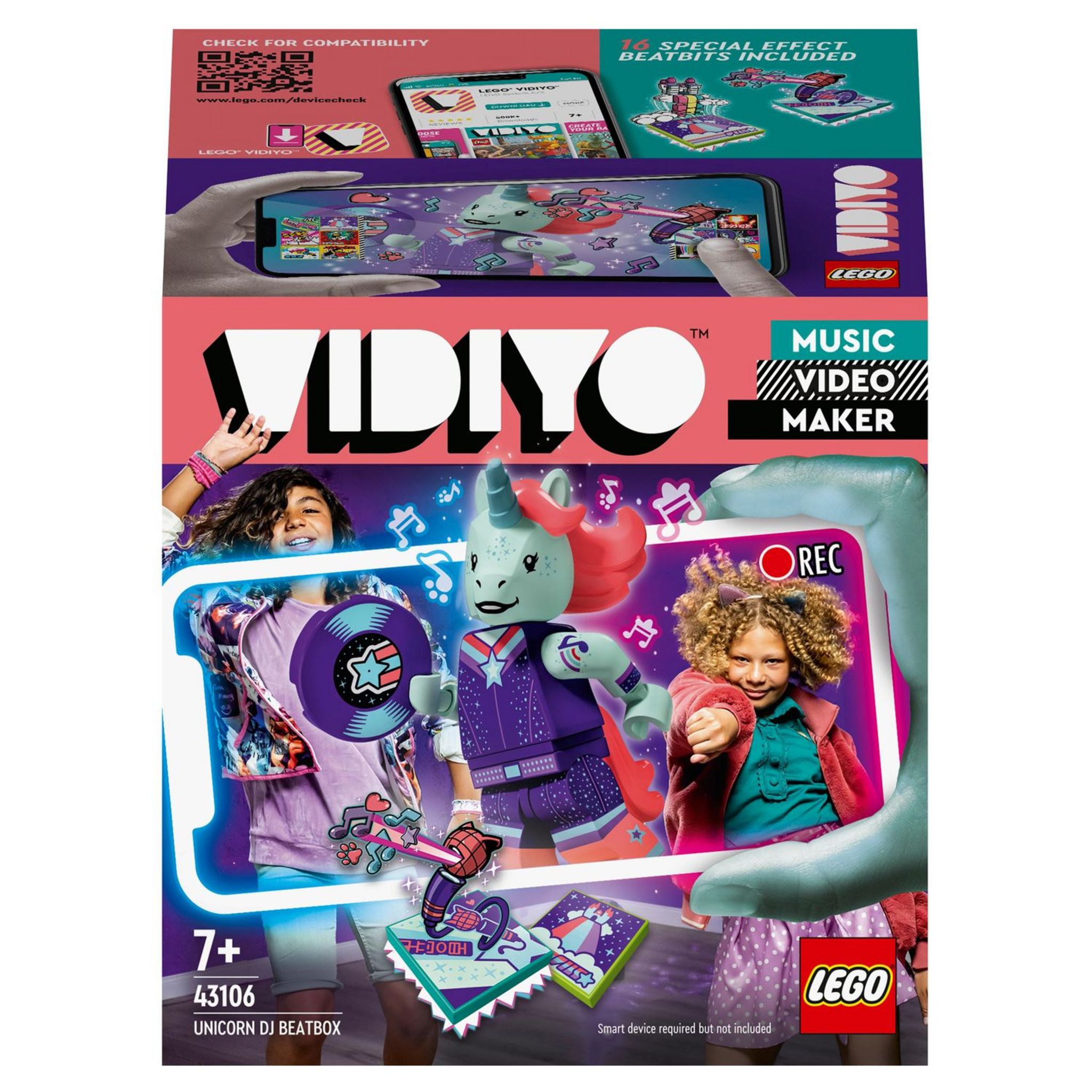 LEGO VIDIYO, Beatbox du DJ licorne – 43106, paq. 84, 7 ans et plus