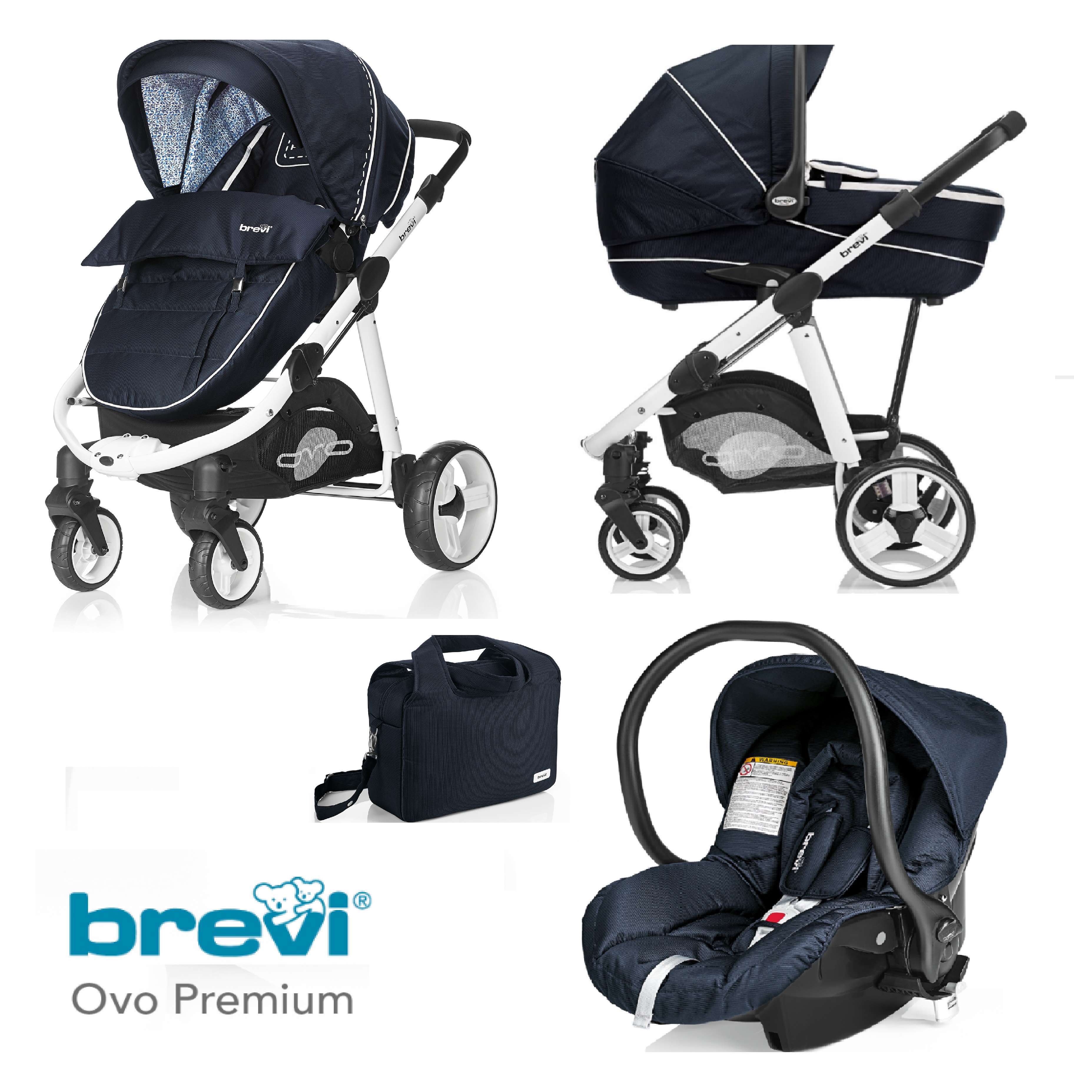 Poussette trio brevi ovo 3 en on sale 1