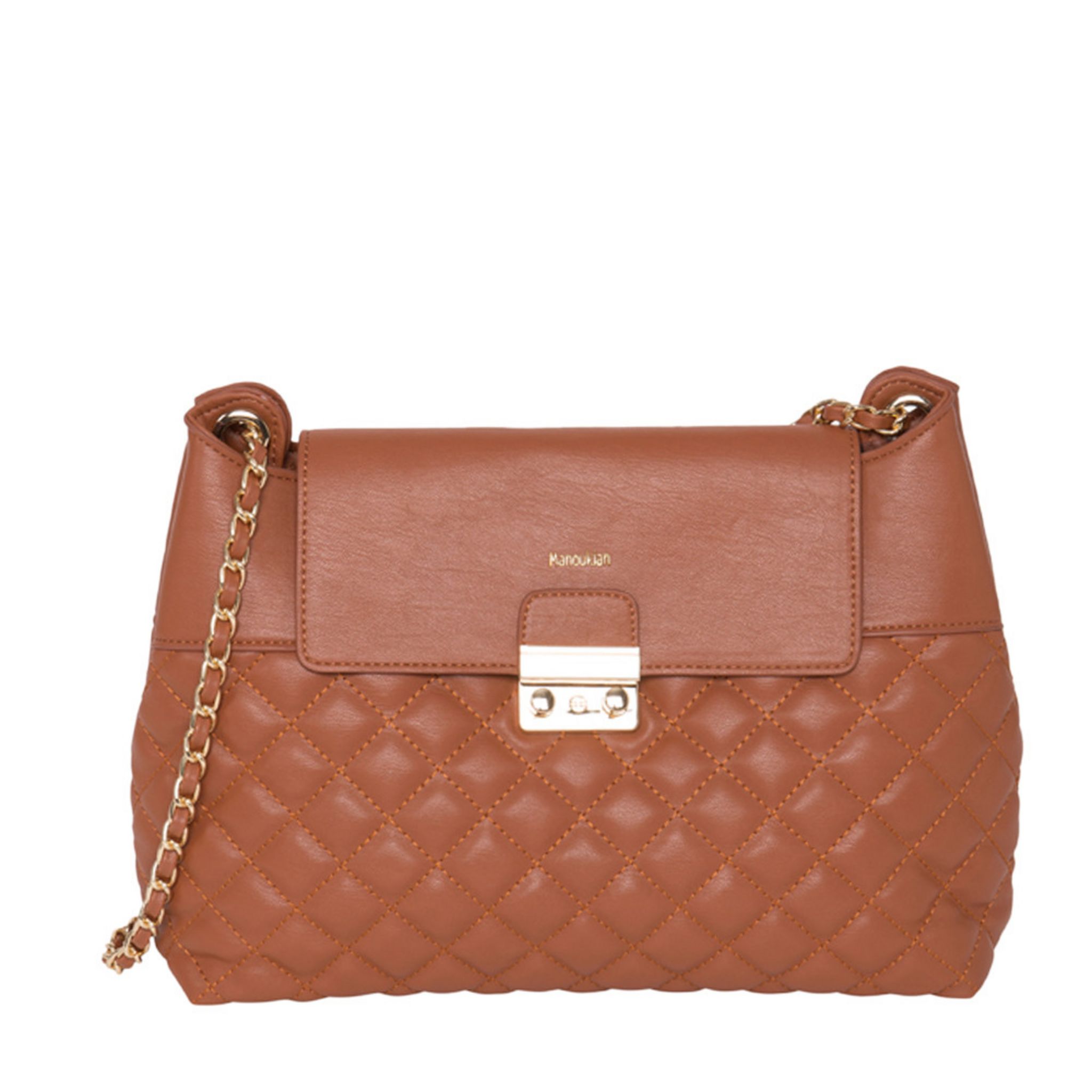 MANOUKIAN Sac main Femme Camel Manoukian Lady pas cher