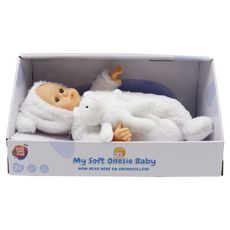 One Two Fun Mon Beau Bebe En Grenouillere Et Sa Peluche Ours Blanc Pas Cher A Prix Auchan