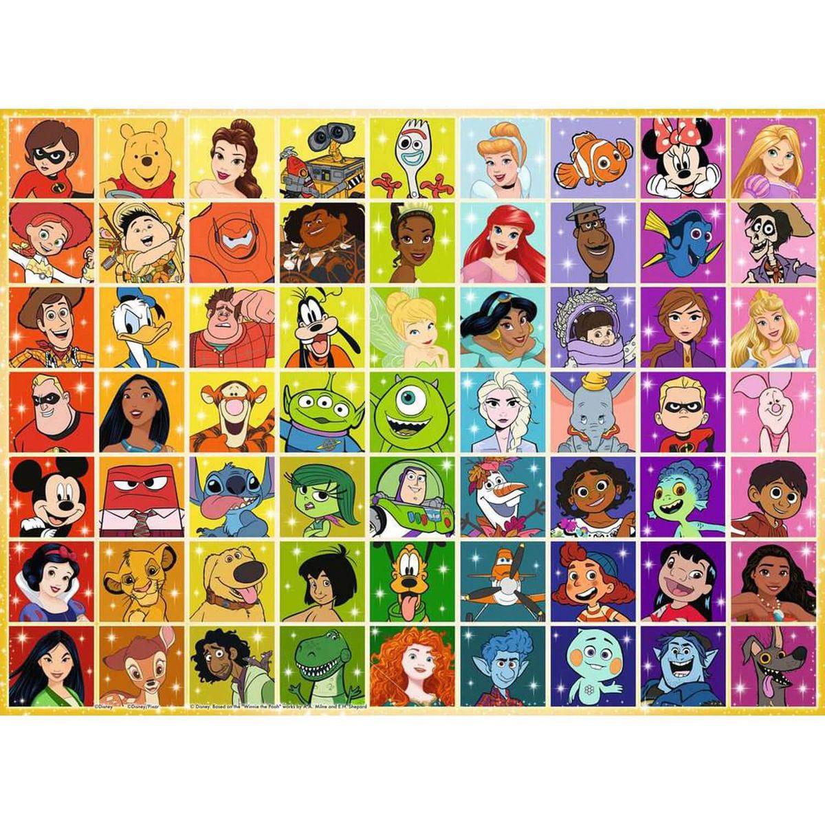 RAVENSBURGER Puzzle 100 pièces XXL :  La palette de couleurs Disney