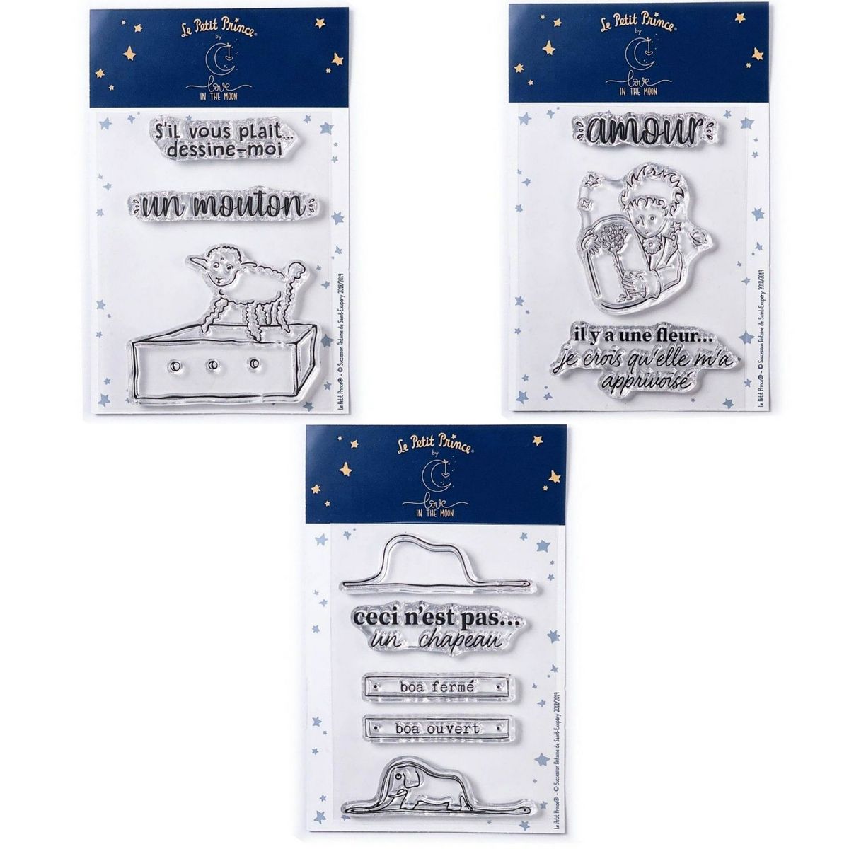 Youdoit 11 Tampons transparents Le Petit Prince et Mouton + Fleur + Boa Eléphant