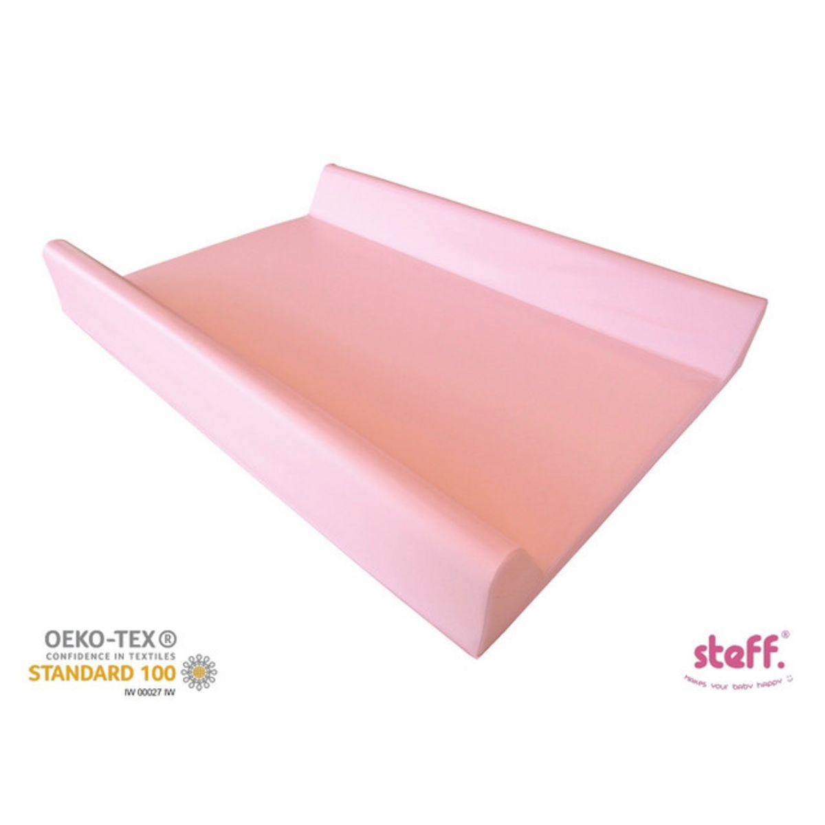  Steff - Matelas à langer avec rebords - 70x50 cm - Rose - Label de qualité OEKO-TEX standard 100