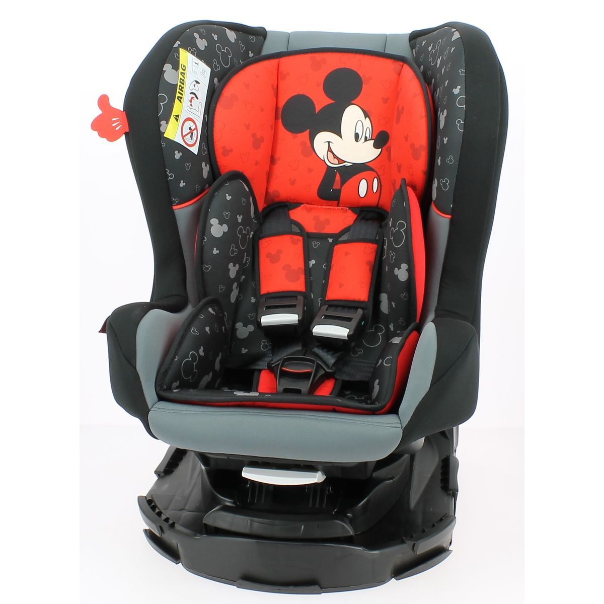 DISNEY Siège auto bébé pivotant Groupe 0- 0+/1 Mickey Noir/rouge Revo Luxe  pas cher 