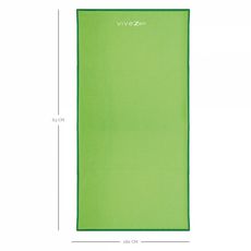 VIVEZEN Serviette de yoga 63 x 180 cm antidérapante (Vert)