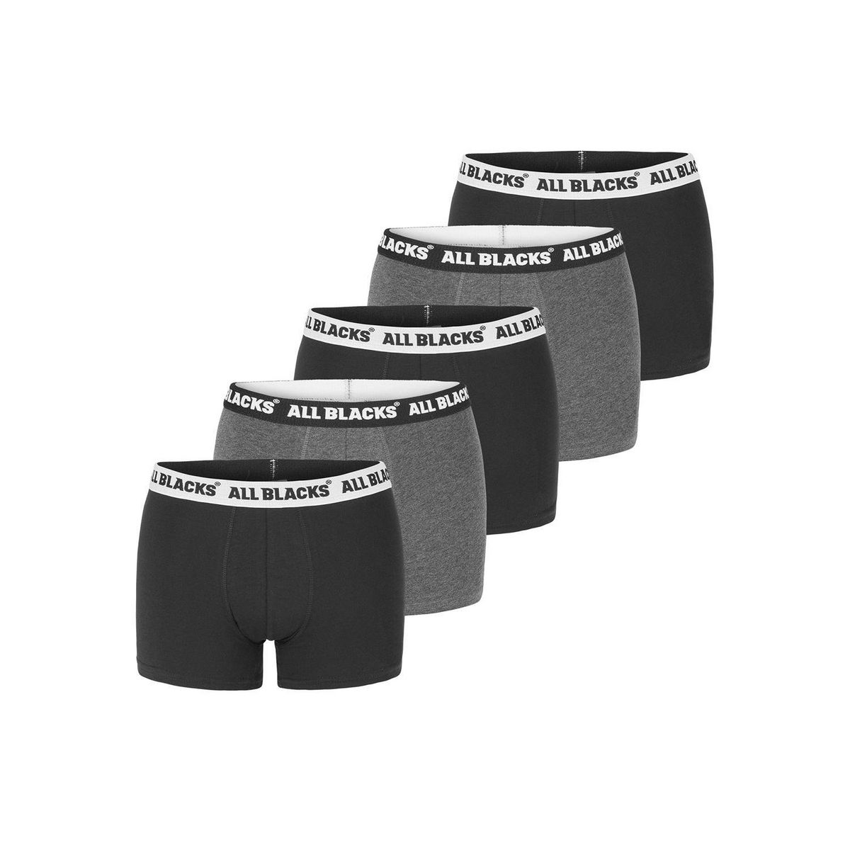 All blacks Lot de 5 Boxers coton homme
