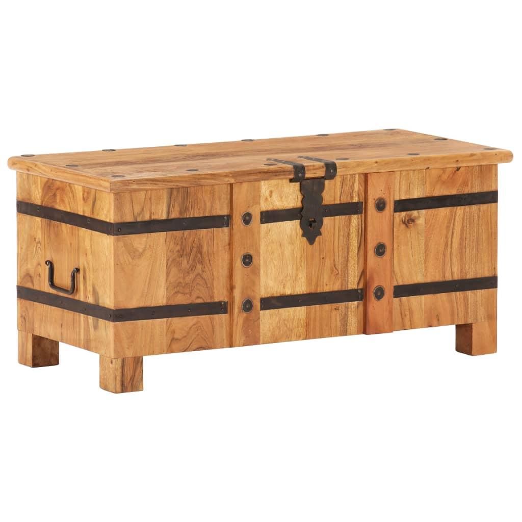 vidaXL Coffre de rangement 90x40x40 cm Bois d'acacia solide