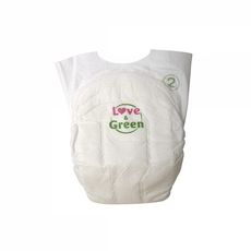 Love and Green - 264 couches hypoallergéniques écologiques - Taille 2 (3 à 6 kg)
