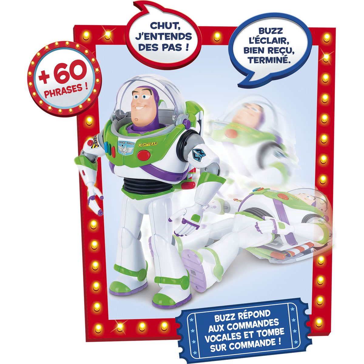 Lansay Figurine Interactive Buzz L Eclair 30 Cm Toy Story 4 Pas Cher A Prix Auchan