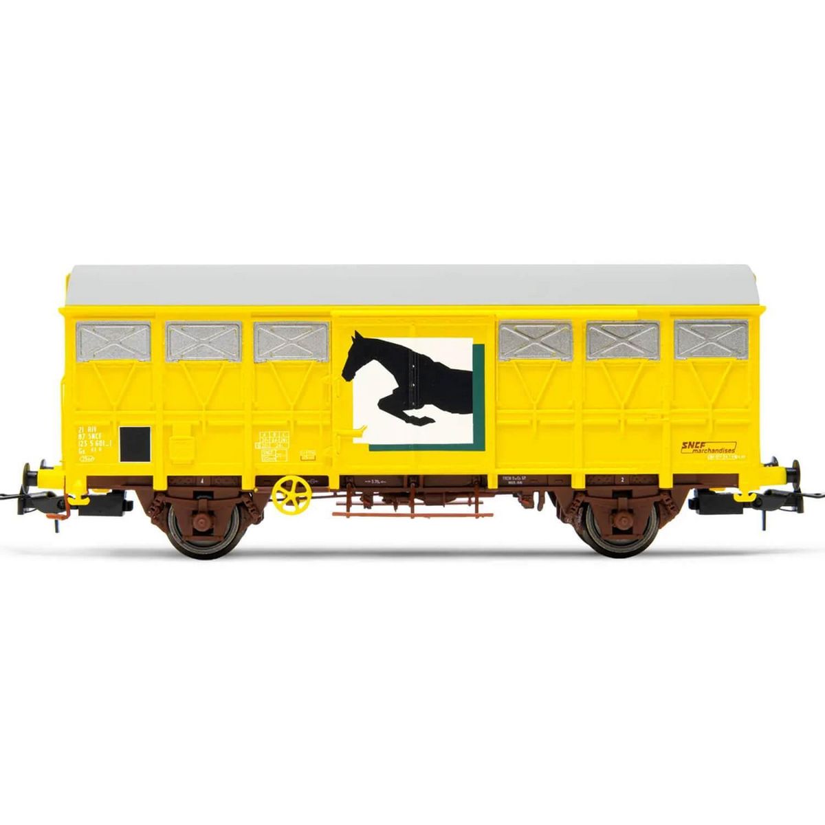 Jouef Wagon fermé SNCF à 2 essieux Gs pour le transport de chevaux, jaune