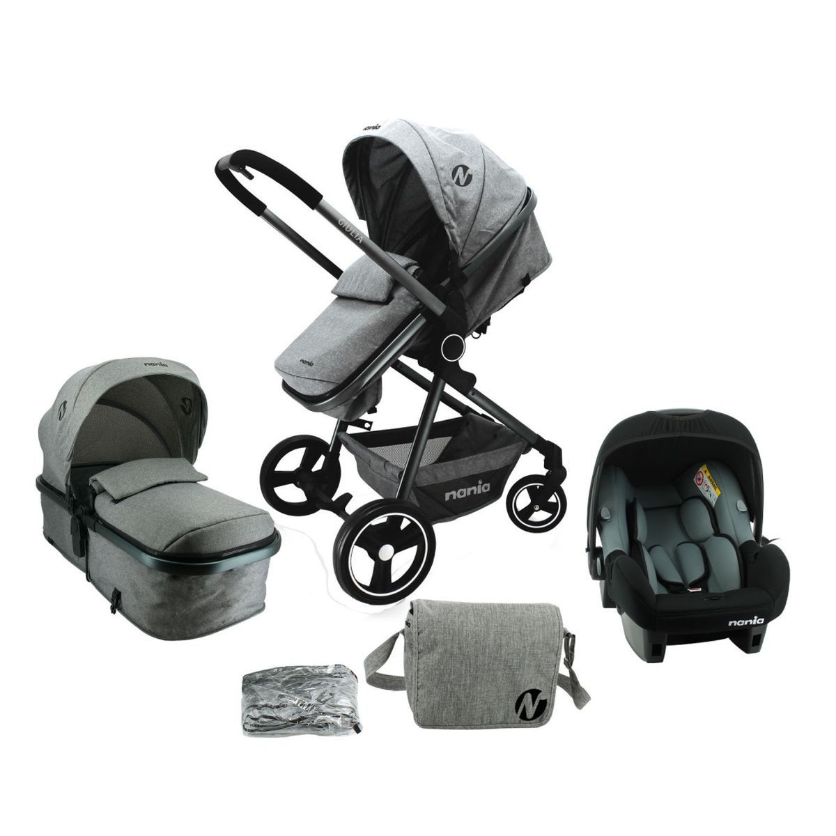 auchan poussette trio