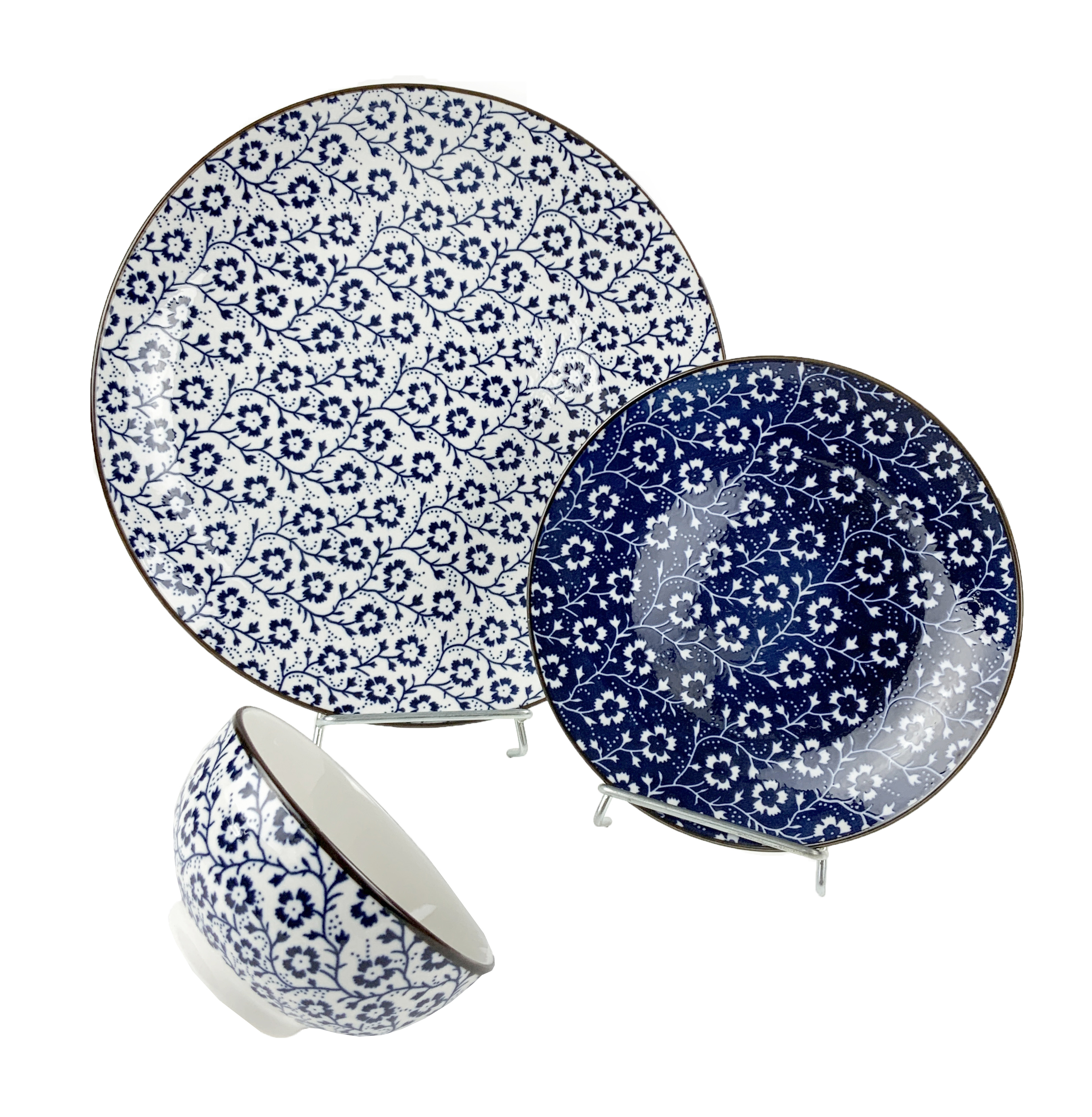 Generic Assiette en Porcelaine Bleu - Service de Table - Diamètre 18 cm -  Napoli - Prix pas cher