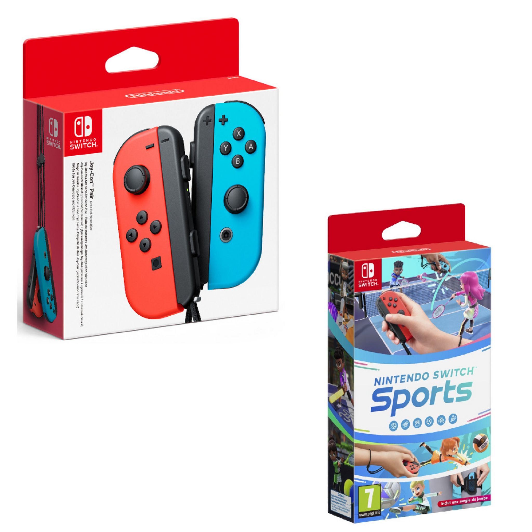 NINTENDO Console Nintendo Switch Joy-Con Bleu et Rouge + Animal Crossing:  New Horizons + Pack 9 Accessoires Exclusivité Auchan pas cher 