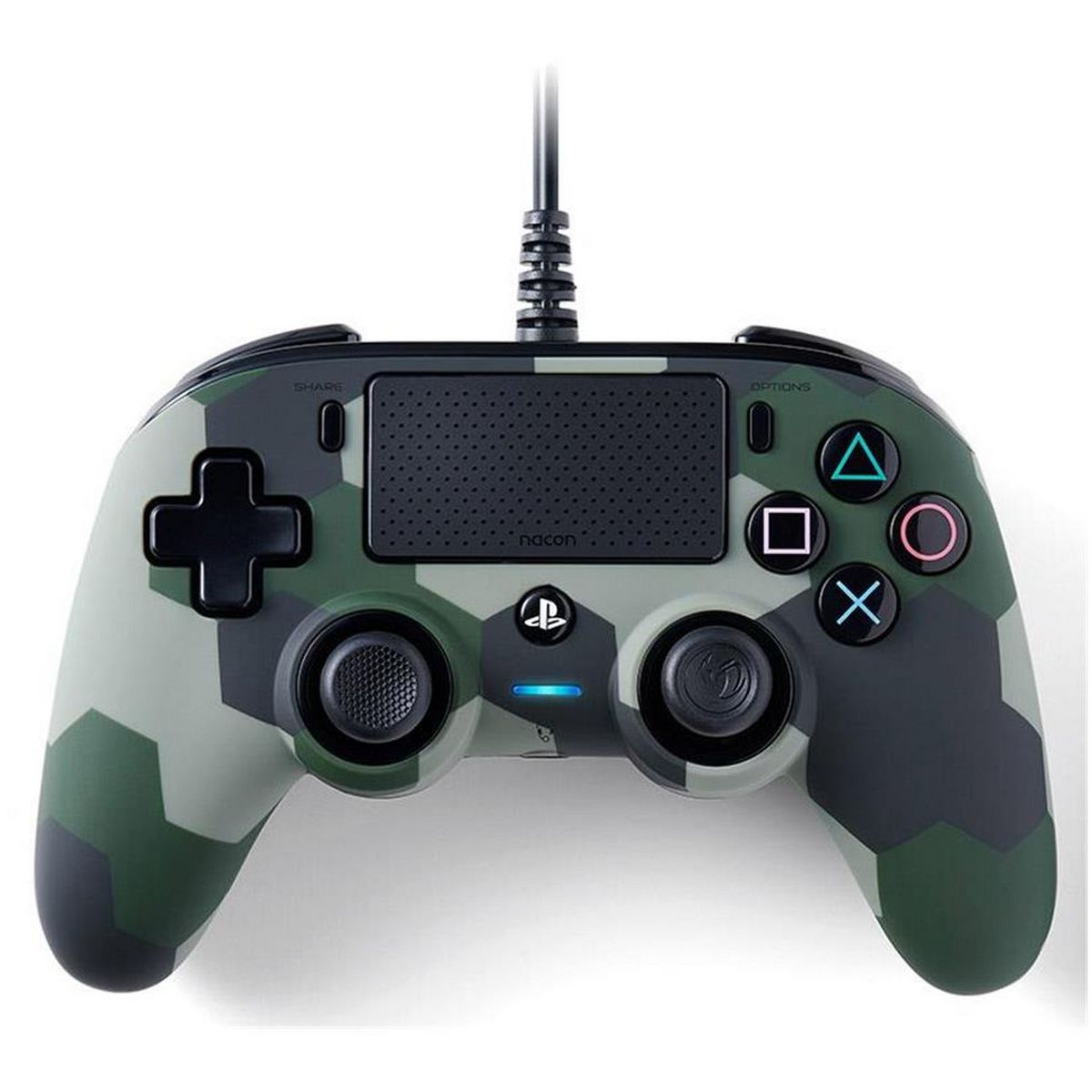 MANETTE PS4 SANS FIL CAMO VERTE AVEC PRISE JACK POUR CASQUE