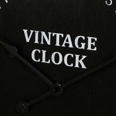 Horloge ronde noir Diam60cm Vintage Clock