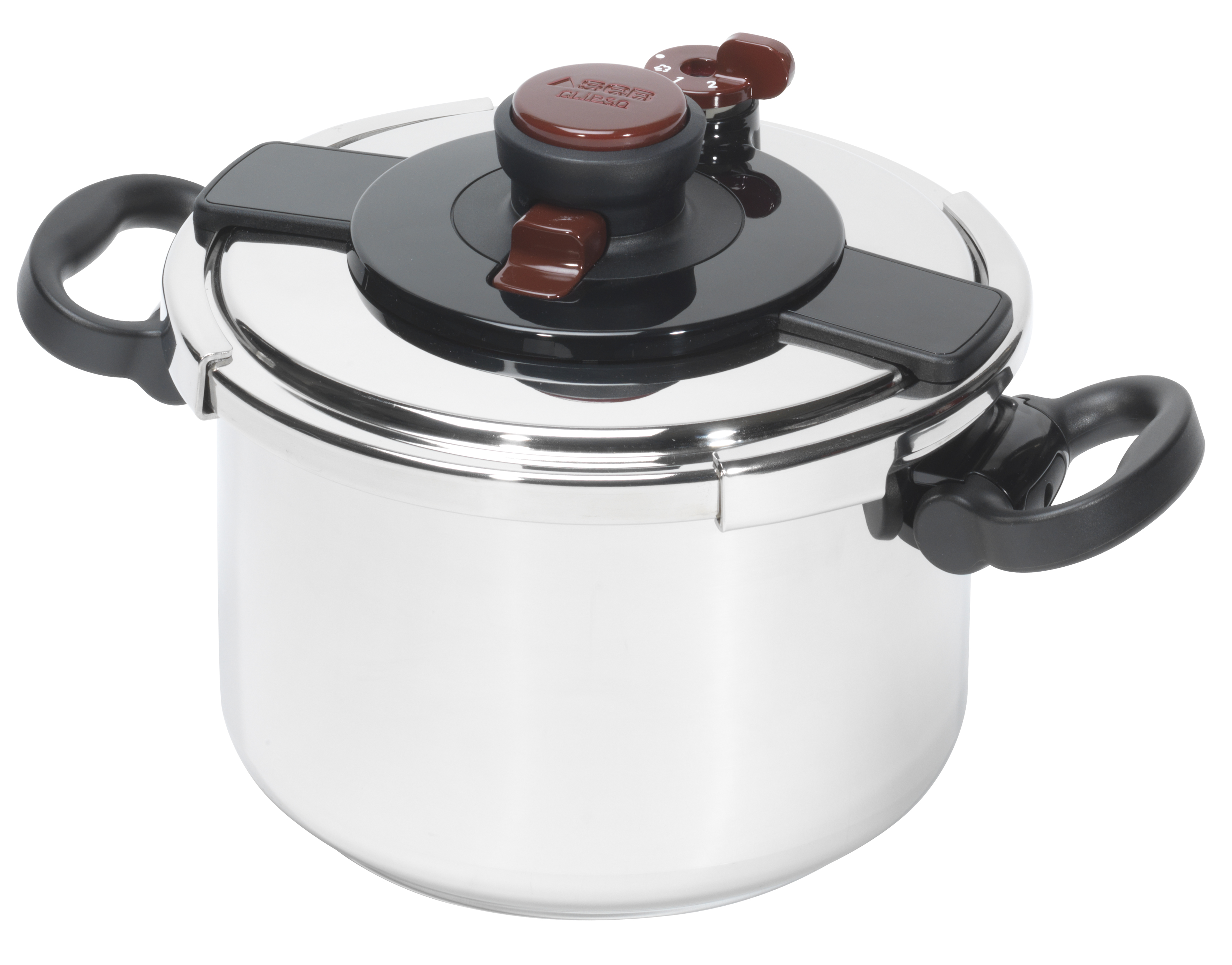 SEB Cocotte-minute en inox CLIPSO COMPACT 8 L pas cher 