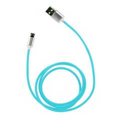 Cable micro USB 2.0 universel - Phosphorescent - 1 m - Bleu